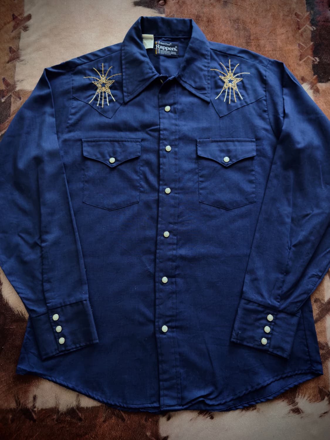 70s Rappers Stars stitch Western shirt 상품이미지3