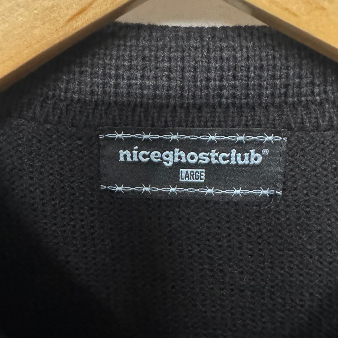 나이스고스트클럽 댄싱 스켈레톤 니트집업 상품이미지3