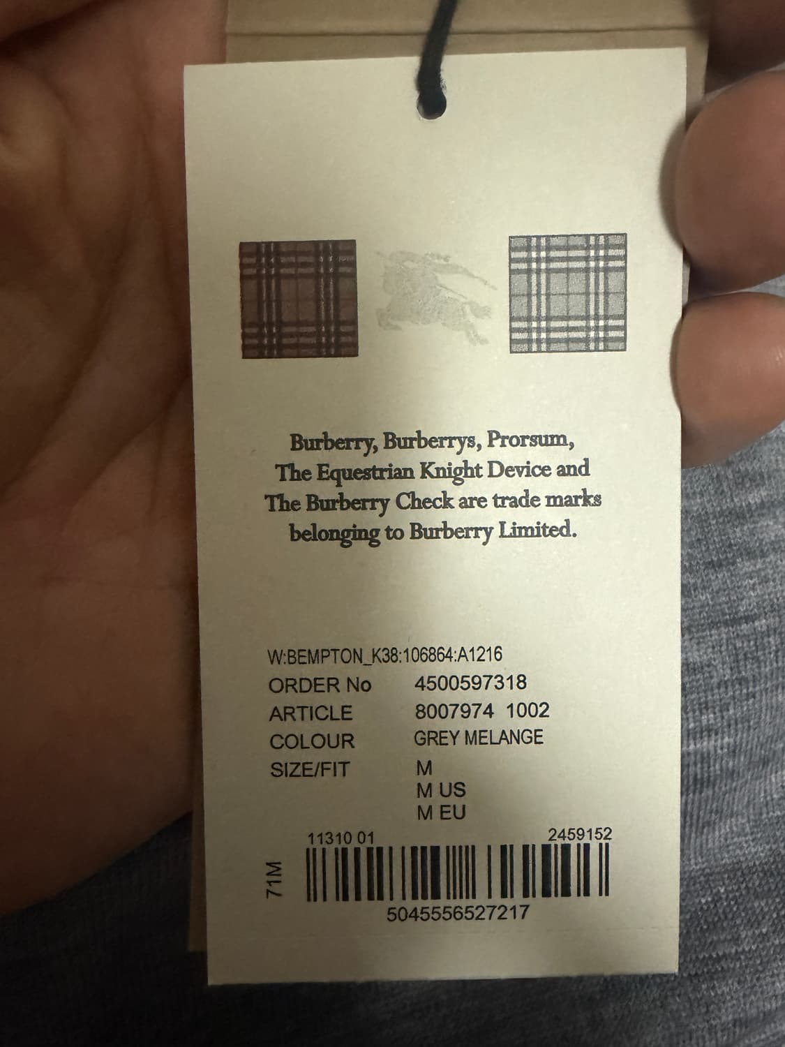 버버리 벰튼 여성 니트 M 새제품 상품이미지3