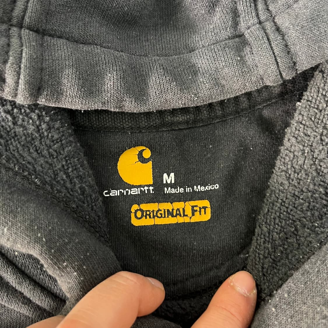 100 칼하트 사이드라인 챠콜 후드티 상품이미지2