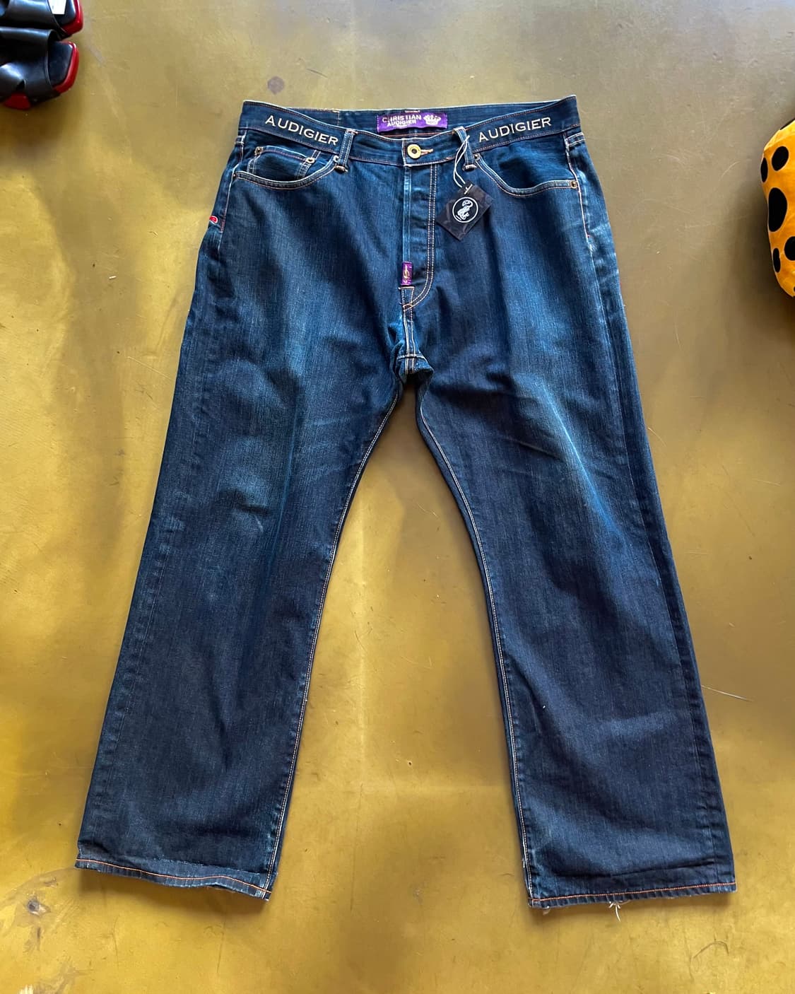 90s Christian Audigier Embroidery Denim 상품이미지3