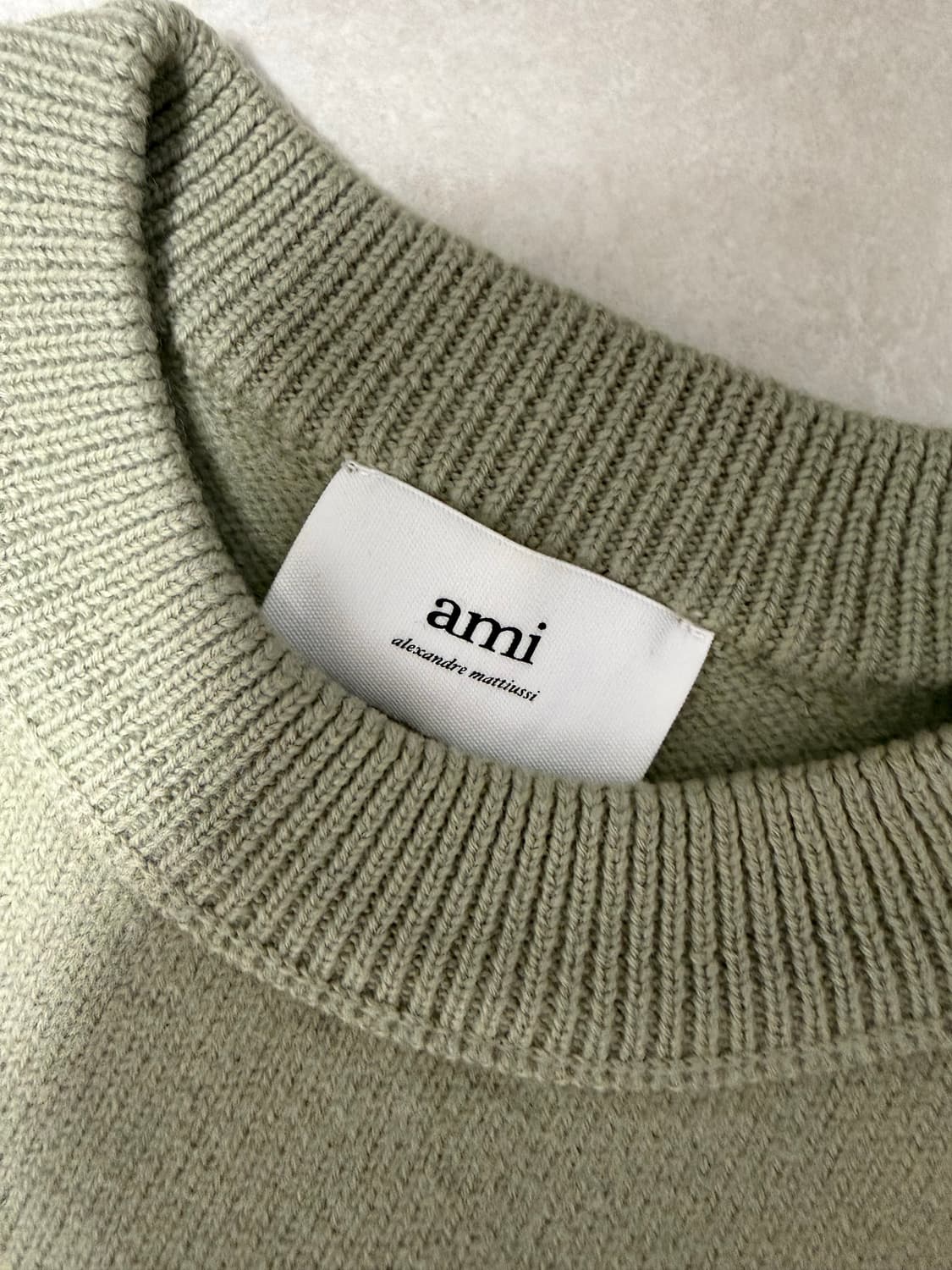 아미(AMI) 안타르시아 니트(세이지그린/S) 상품이미지3
