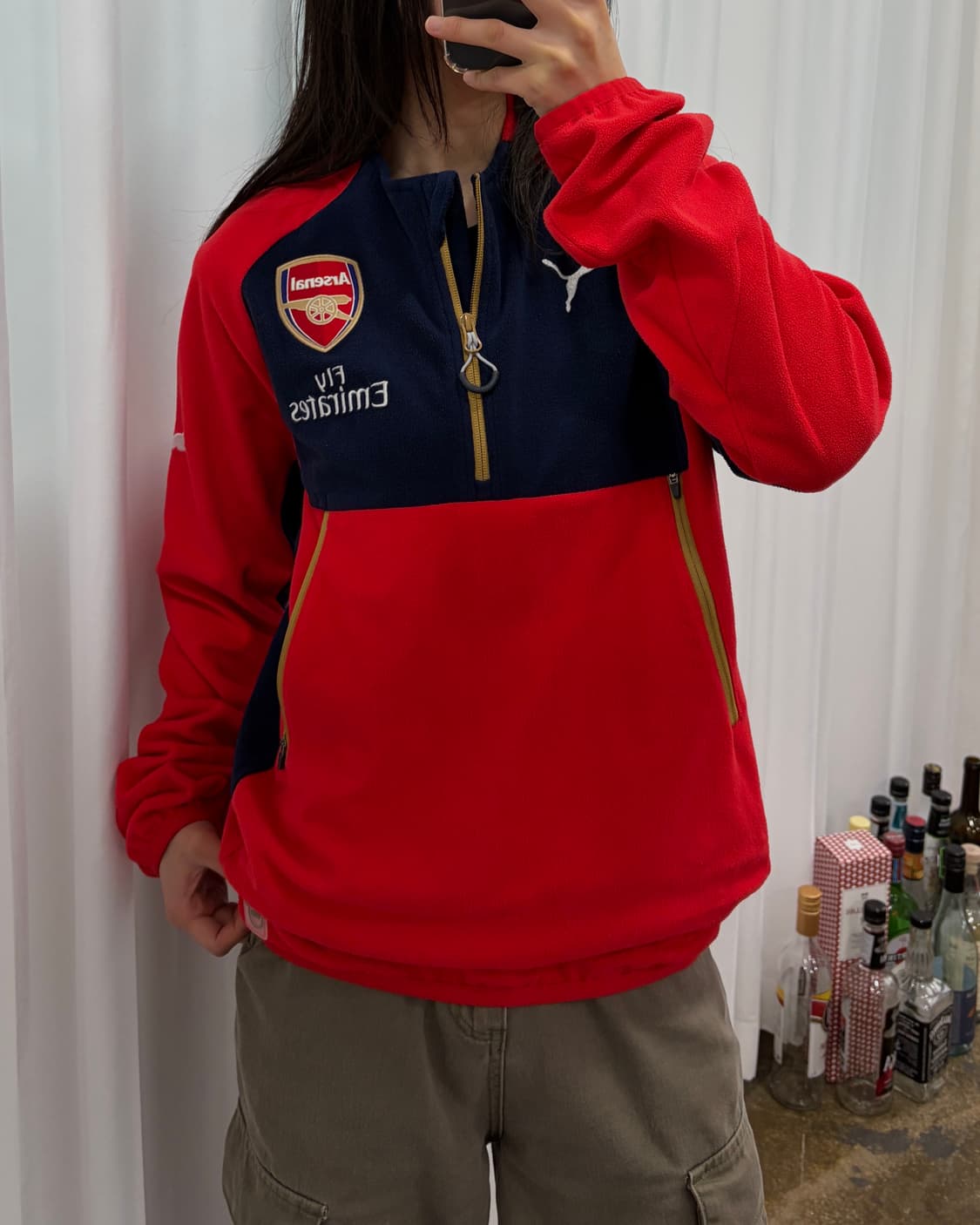 [S-M]푸마 아스널 15-16 트레이닝 플리스 드릴탑 상품이미지1