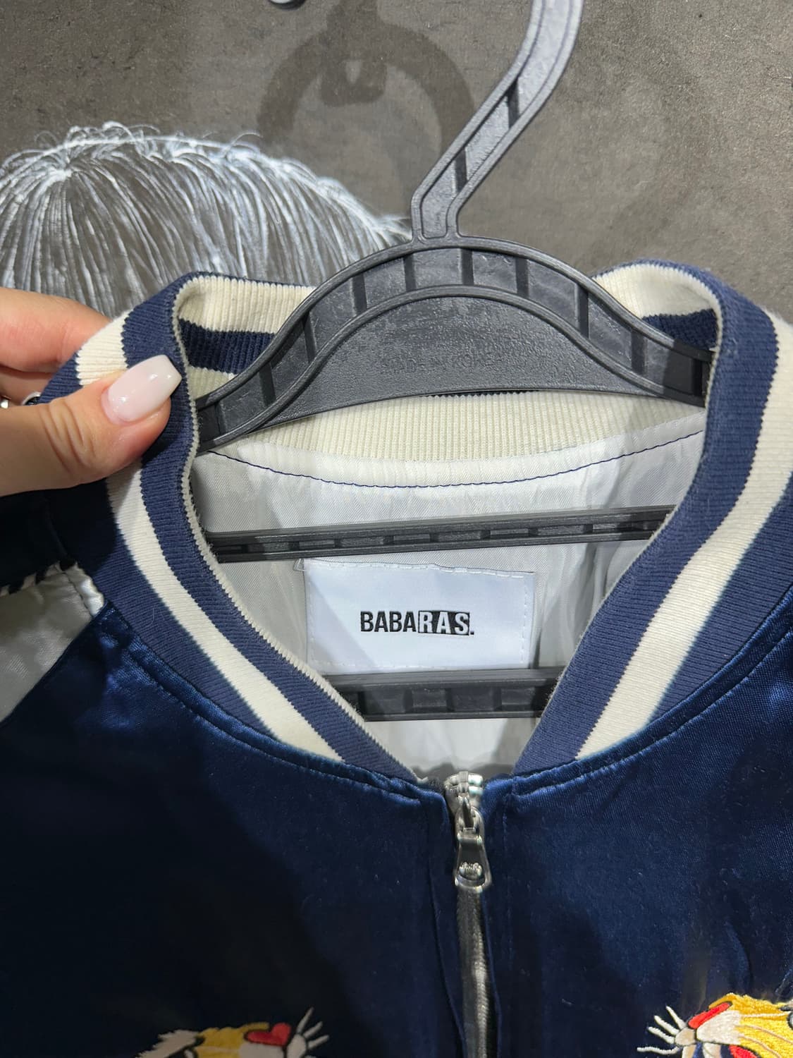 빈티지 Babaras 네이비 자수 스카잔 M 상품이미지7