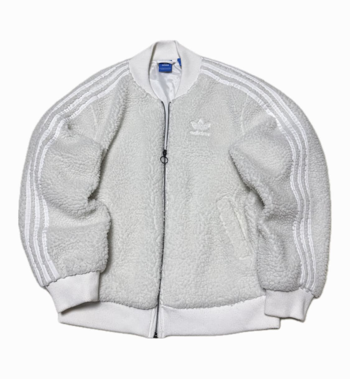 아디다스 아이보리 화이트 뽀글이 후리스 상품이미지2