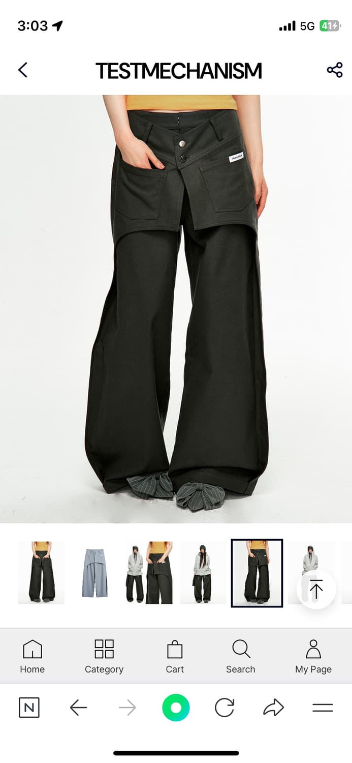 테스트메커니즘 jikoo khaki workwear wide pants 상품이미지4