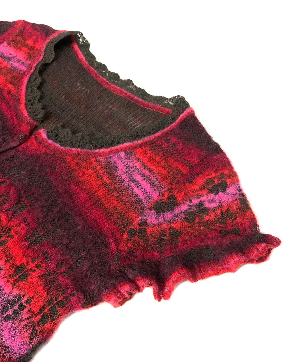 Vintage 레이스 니트 가디건 상품이미지5