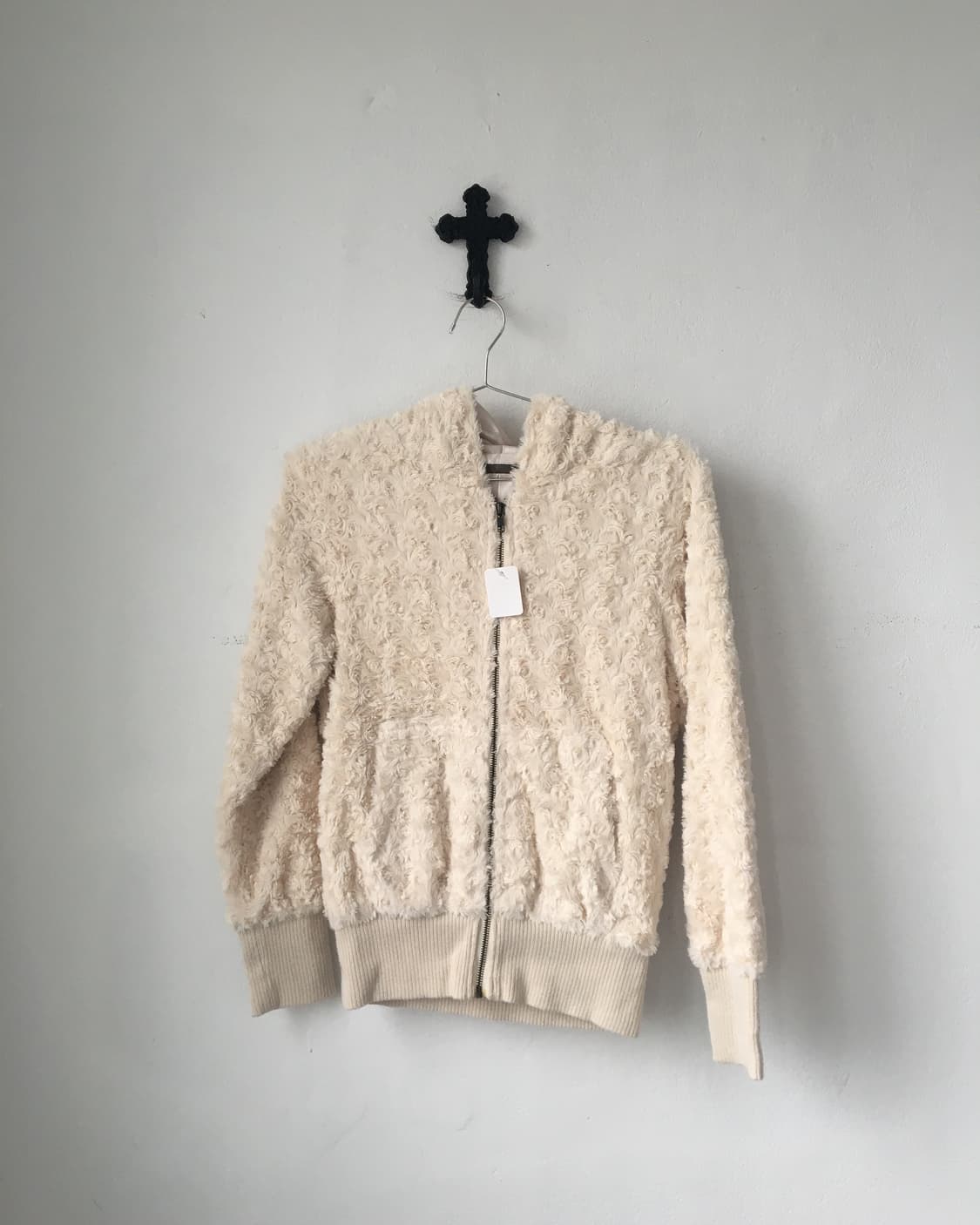 Fake fur hood zip up 상품이미지2