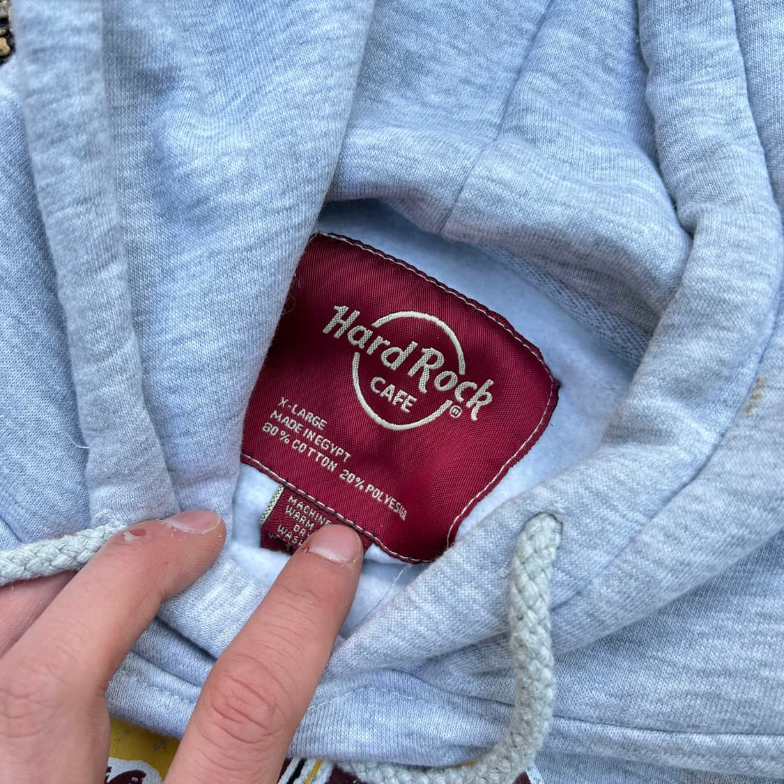 하드락(Hard Rock cafe) 메인로고 후드티 상품이미지4