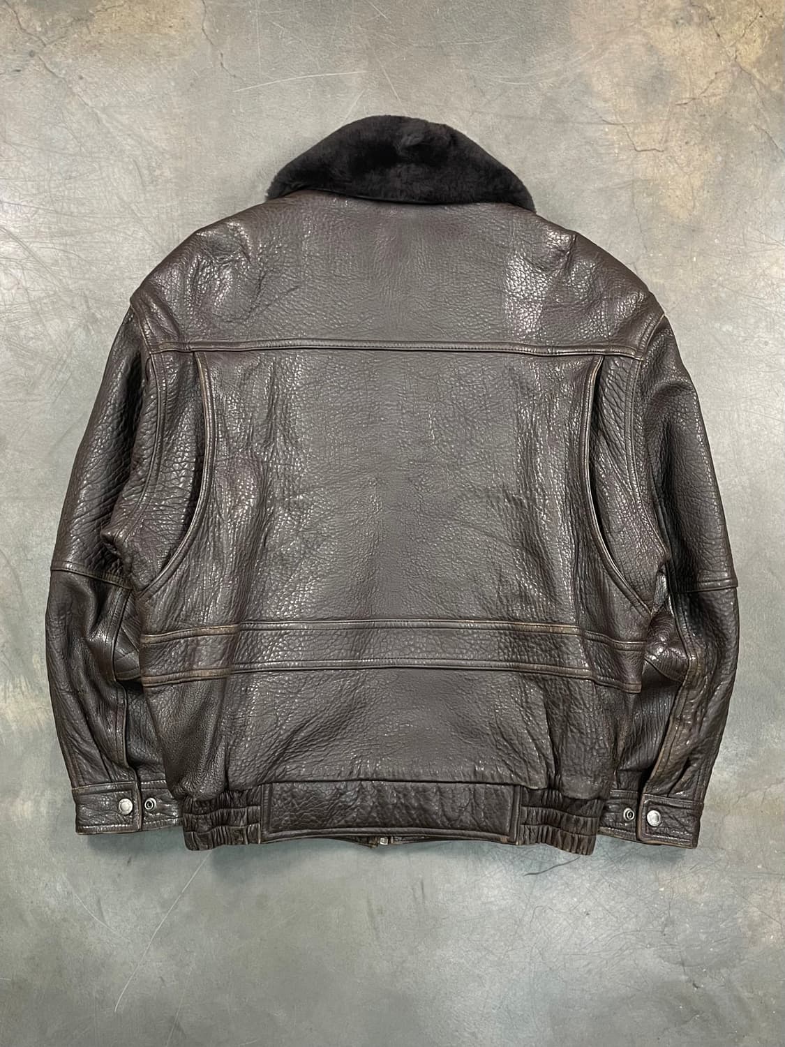 90s 랭글러 쉽스킨 A2 봄버 자켓 상품이미지6