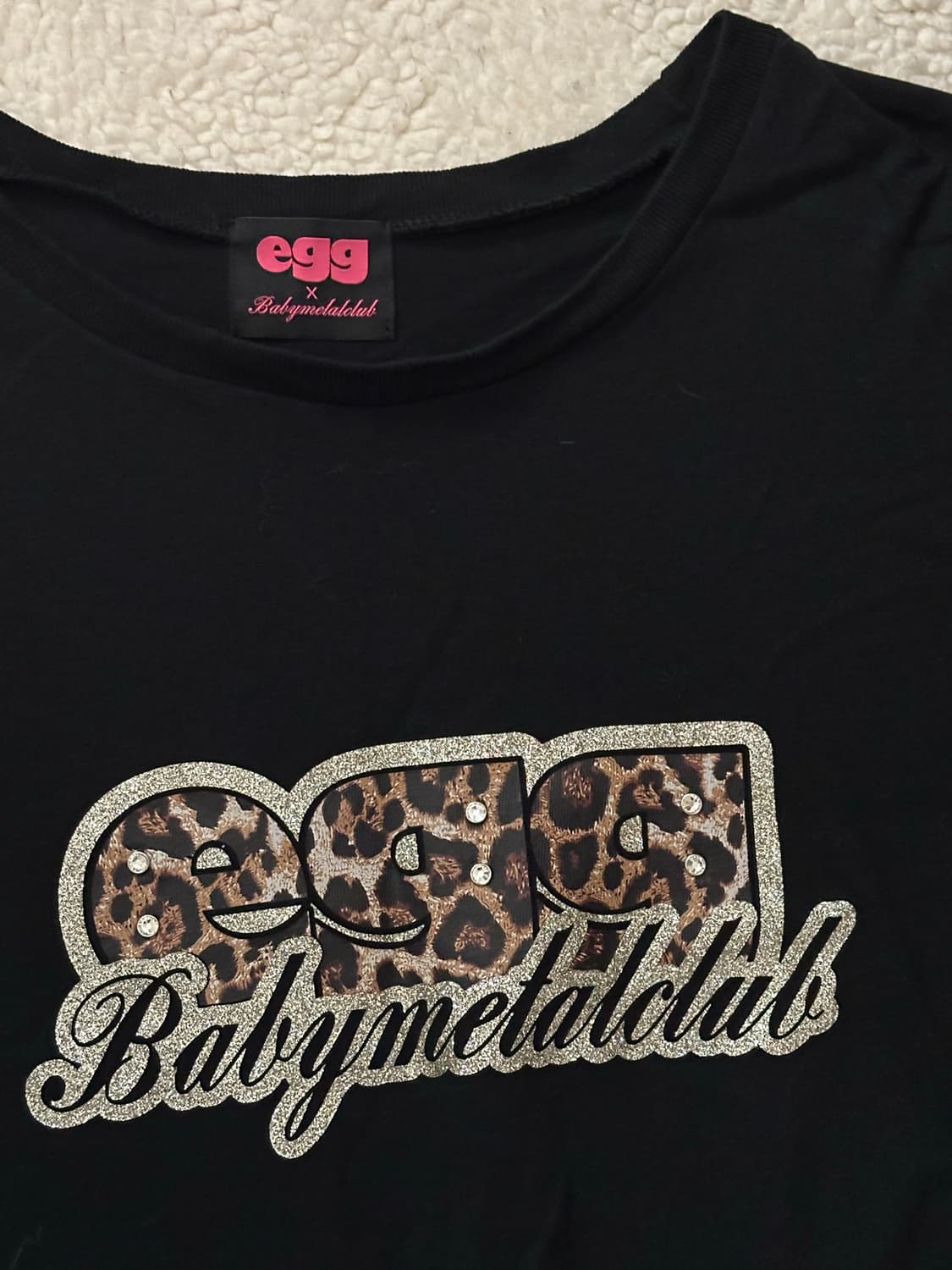 베이비메탈클럽 egg 콜라보 트윙클 컷 롱슬리브 블랙 상품이미지2