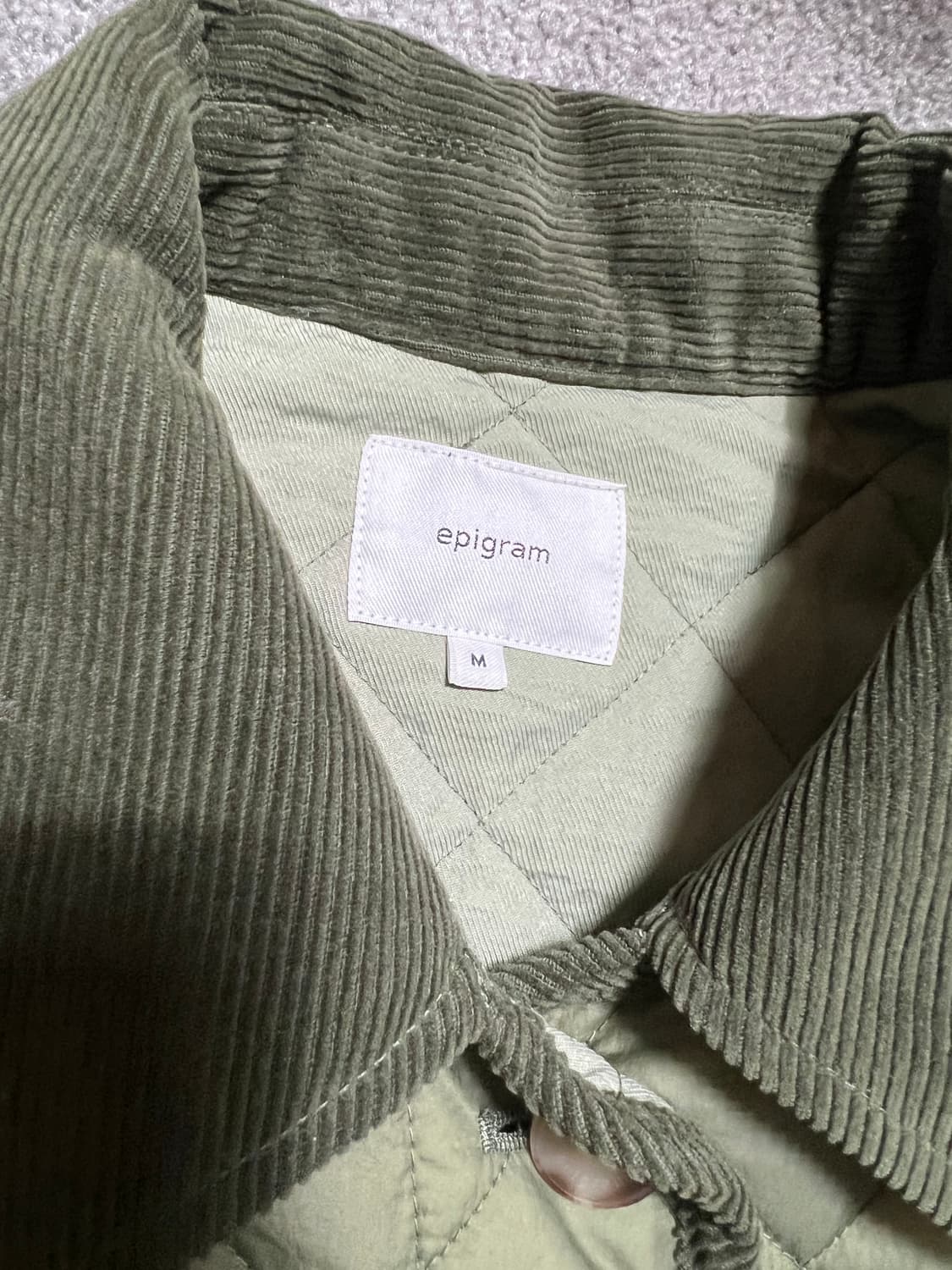 에피그램 코듀로이 칼라 퀼팅자켓 상품이미지3