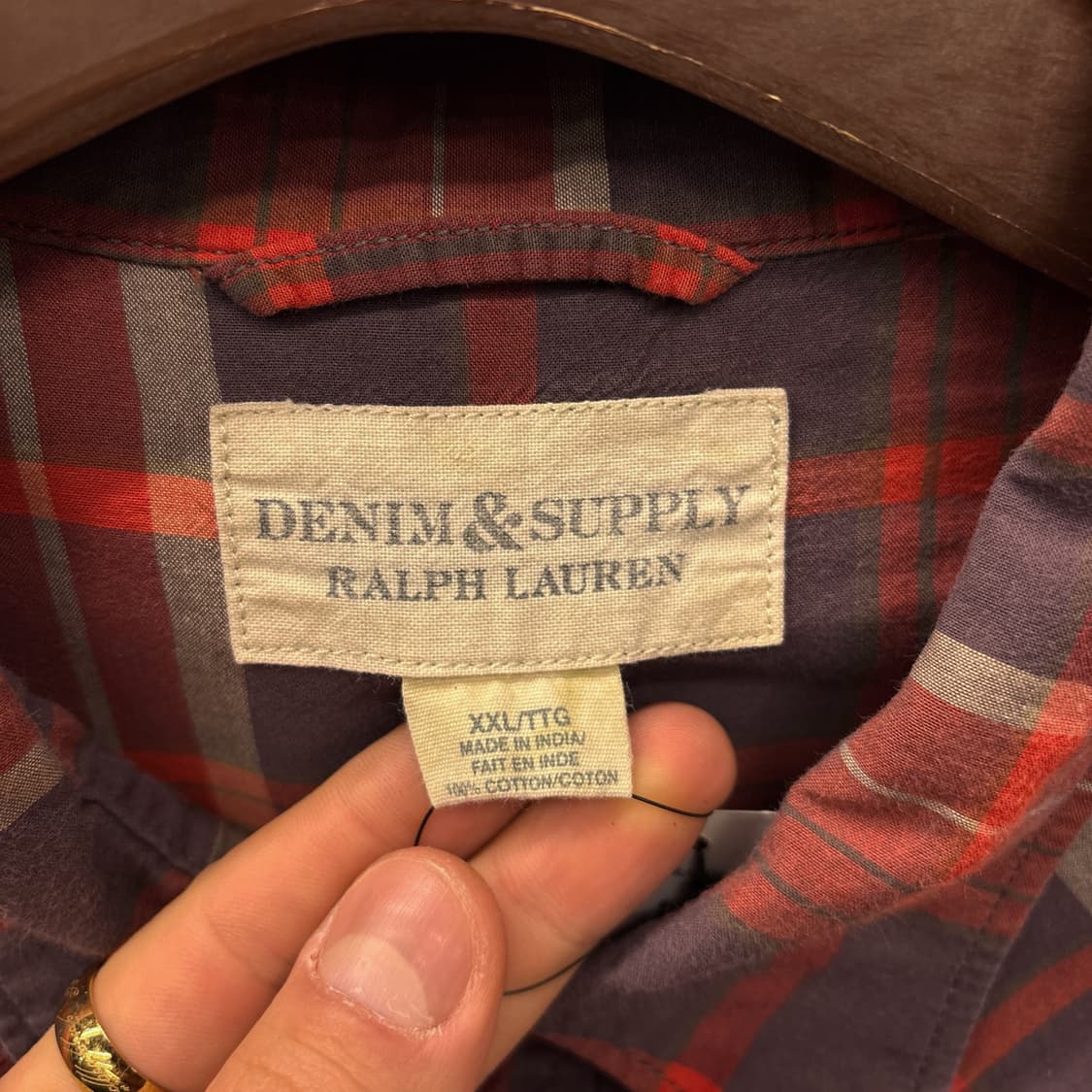 데님 앤 서플라이 랄프로렌 플래드 타탄체크 웨스턴 코튼셔츠 N1034 상품이미지8