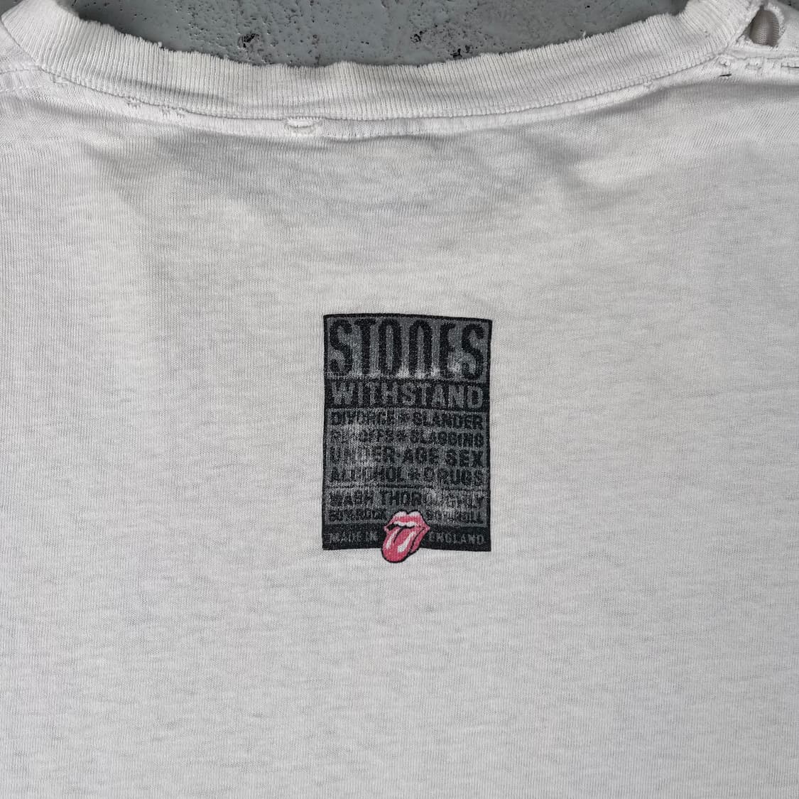 빈티지 롤링스톤즈 부두 라운지 투어 화이트 반팔 상품이미지5