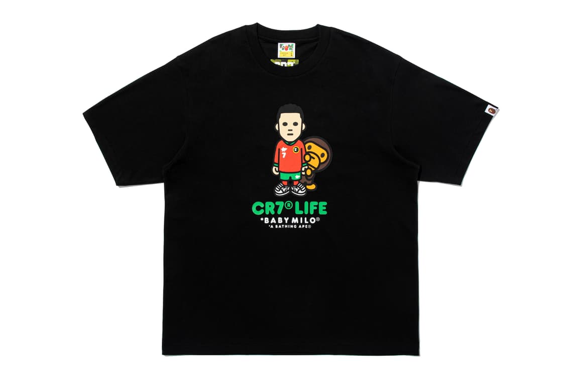 베이프 CR7 호날두 마일로 반팔티 블랙 상품이미지1
