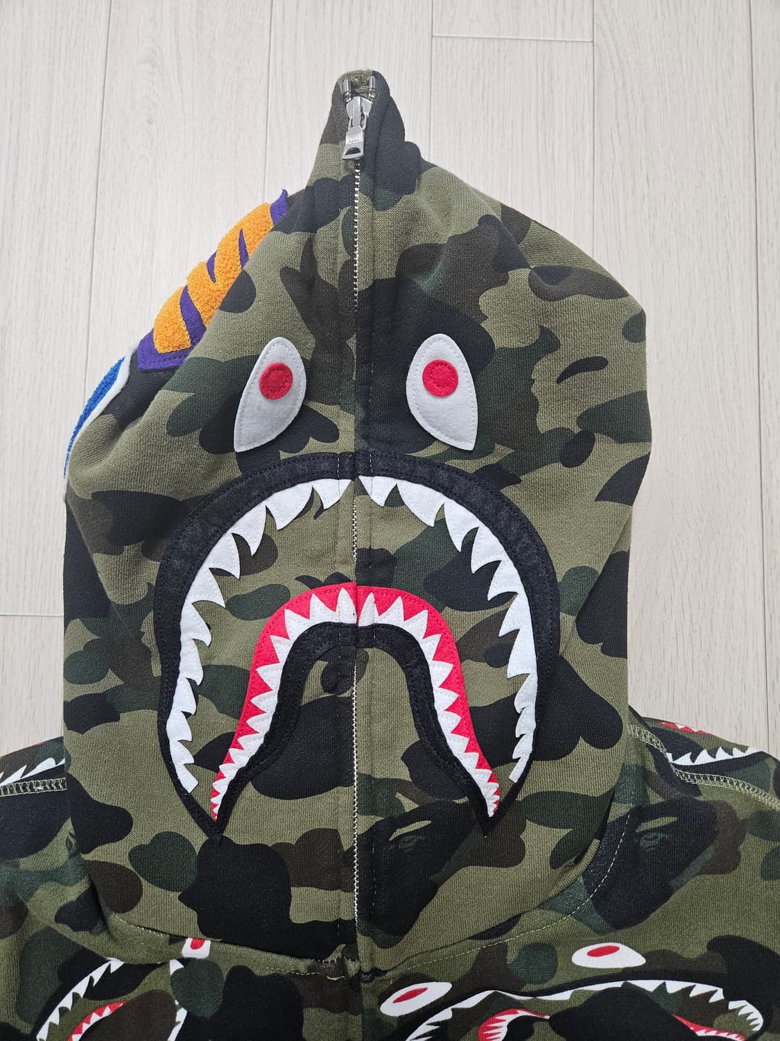 베이프 녹계 후드집업 2xl 상품이미지3