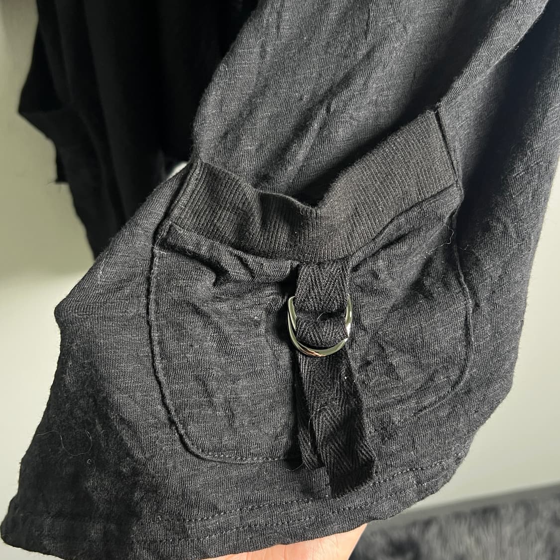 cecil mcbee 세실맥비 블랙 고딕 드레이프 오픈 가디건  상품이미지8