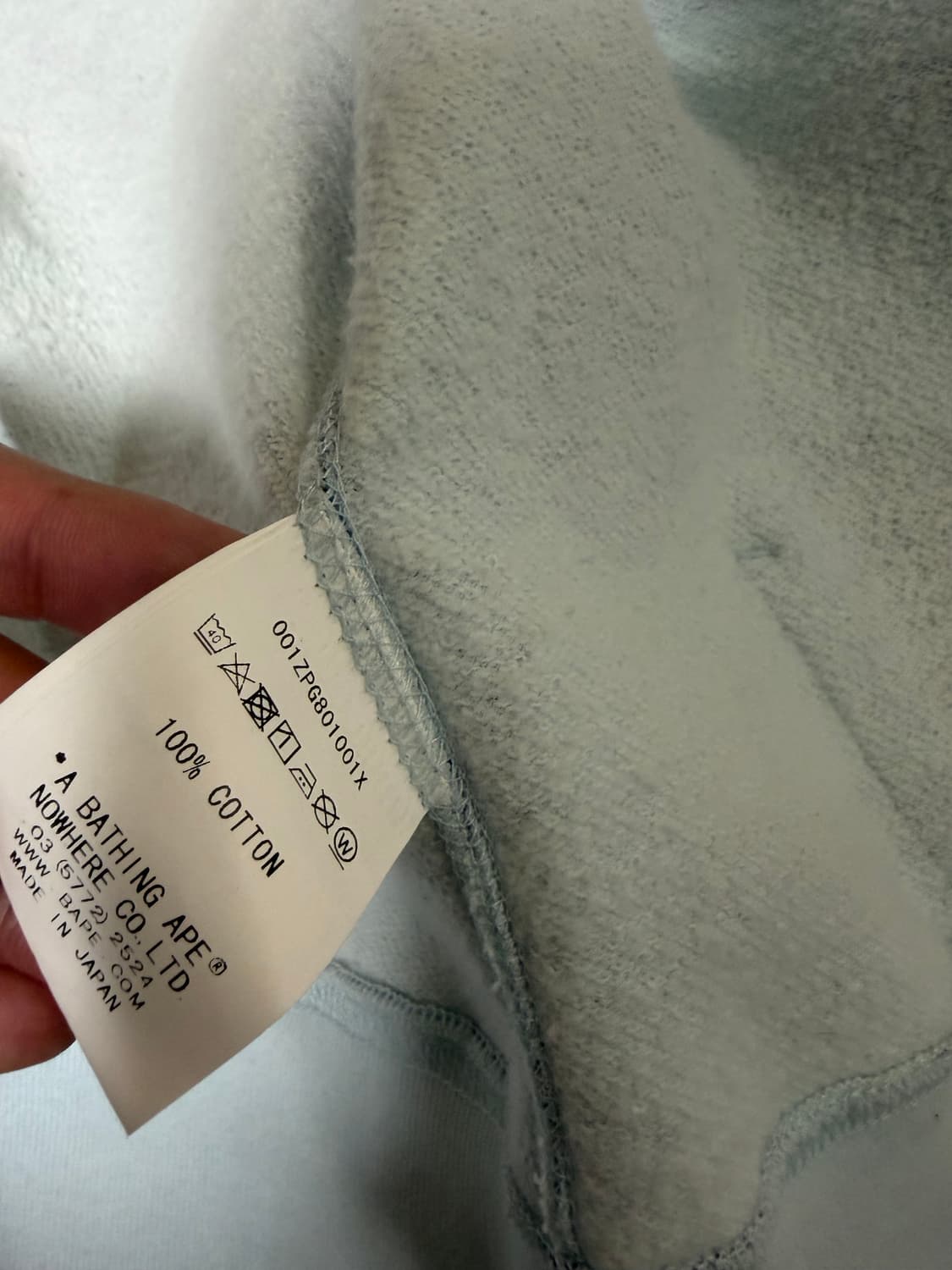 베이프 샤크 후드 블루 m 상품이미지5