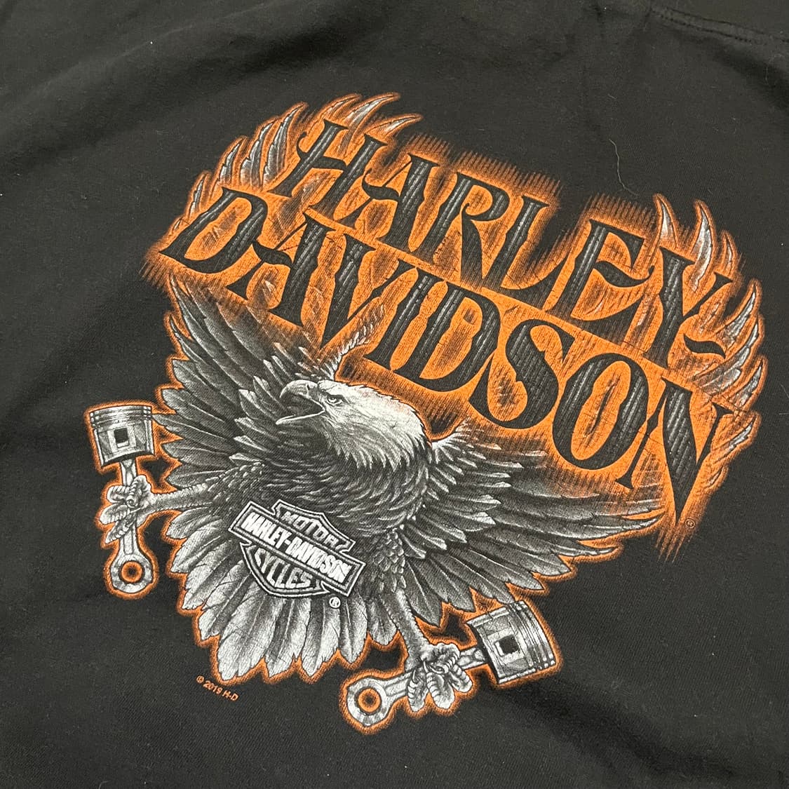 할리데이비슨 플레임 이글 후드티 (110) 상품이미지2