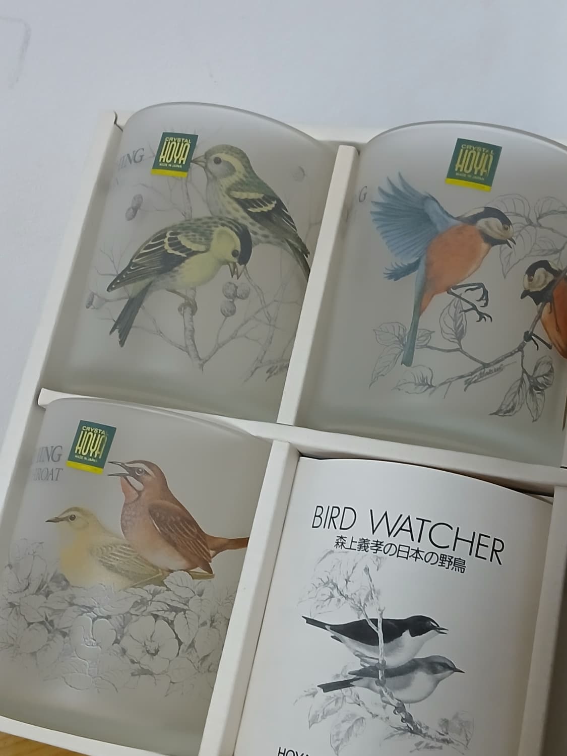 빈티지 HOYA 버드워칭  유리컵 세트 상품이미지2