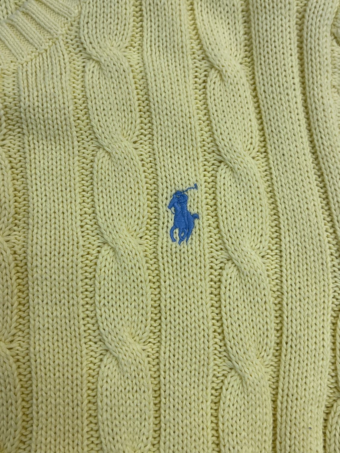 폴로 랄프로렌 반팔 꽈배기 니트 옐로우 S #csz4148 상품이미지5