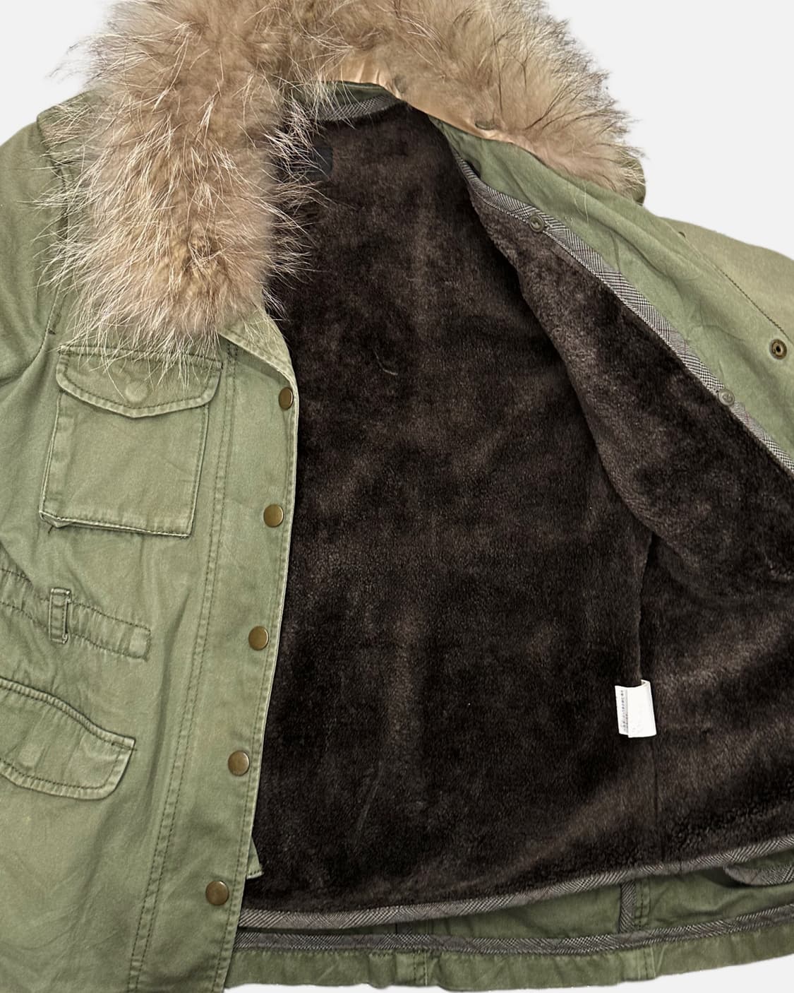 fur collar military jacket 상품이미지4