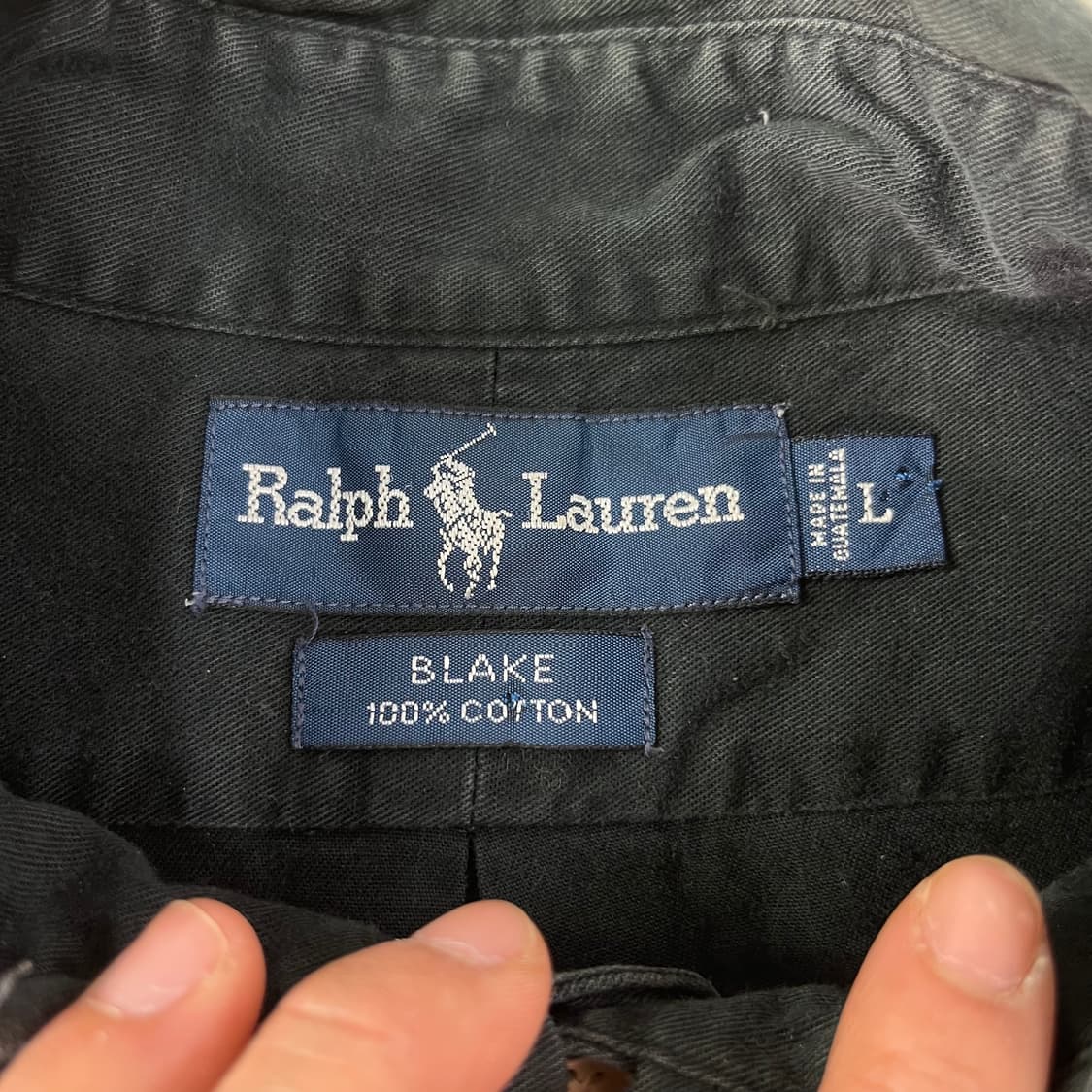 105 폴로 랄프로렌 코튼 블랙 셔츠 상품이미지4