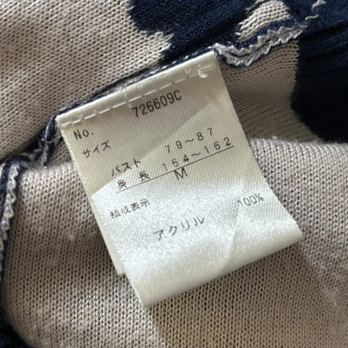 일본빈티지 sorridere 네이비 하트 도트 브이넥 가디건 상품이미지7