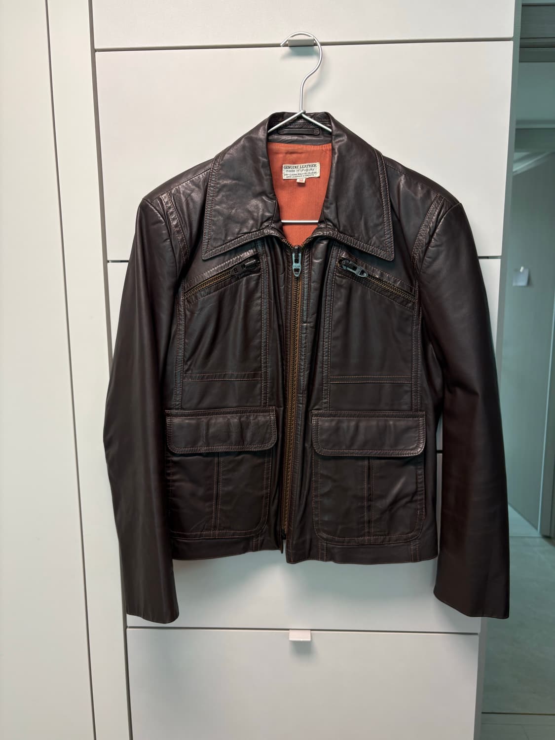 아메리칸 빈티지 웨스턴 레더 자켓 브라운 100사이즈 상품이미지1