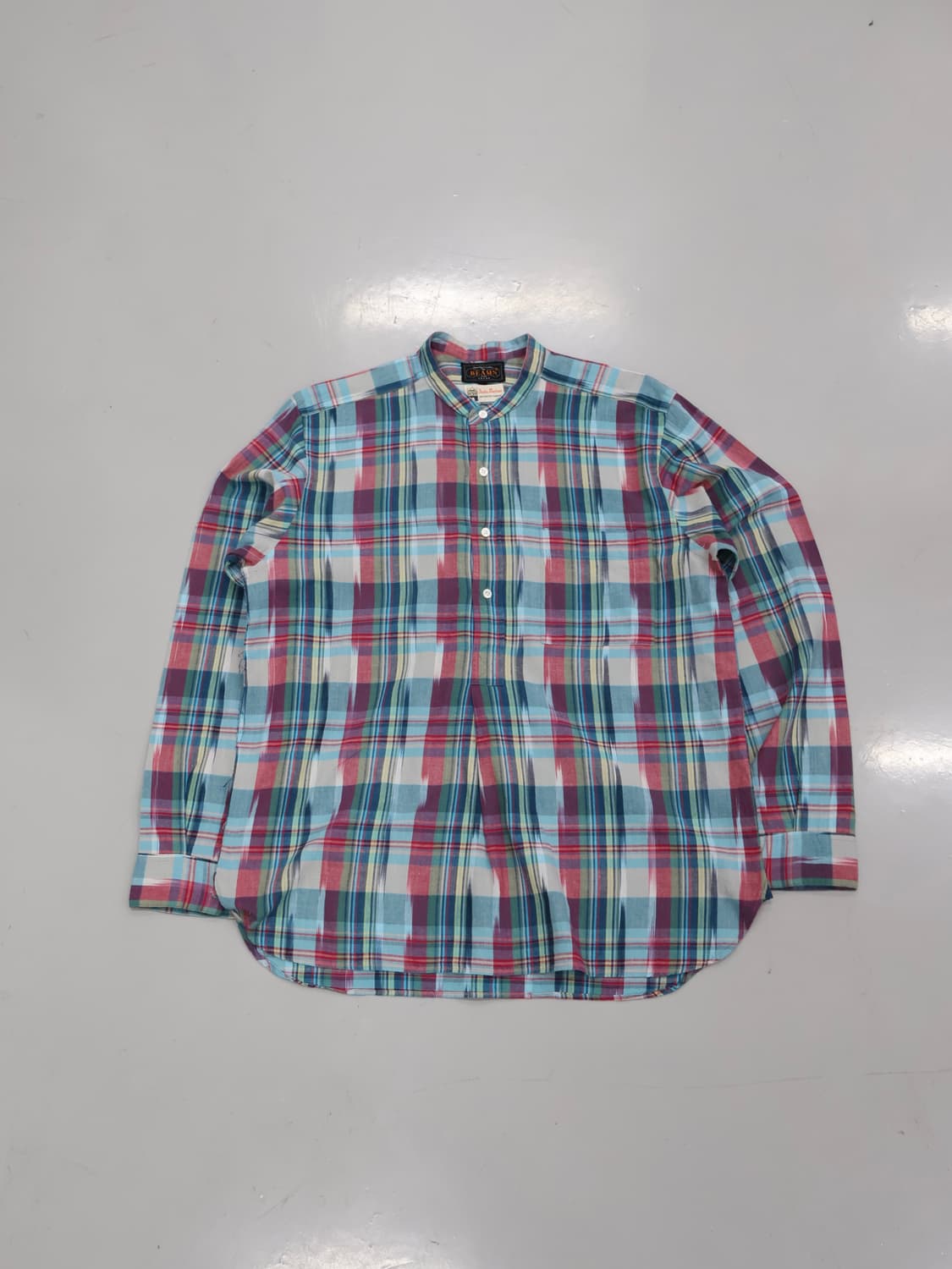 BEAMS India Madras Pullover Shirt 상품이미지1