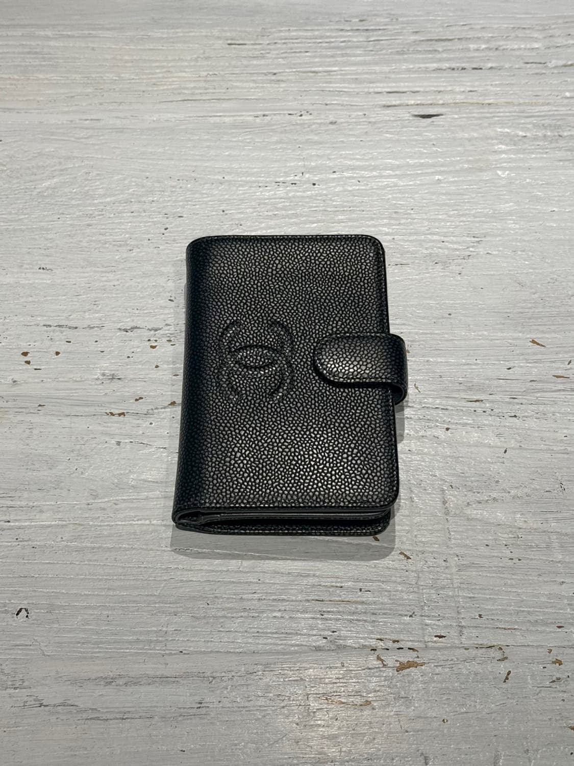 샤넬 블랙 CC 로고 캐비어 레더 월렛 상품이미지2