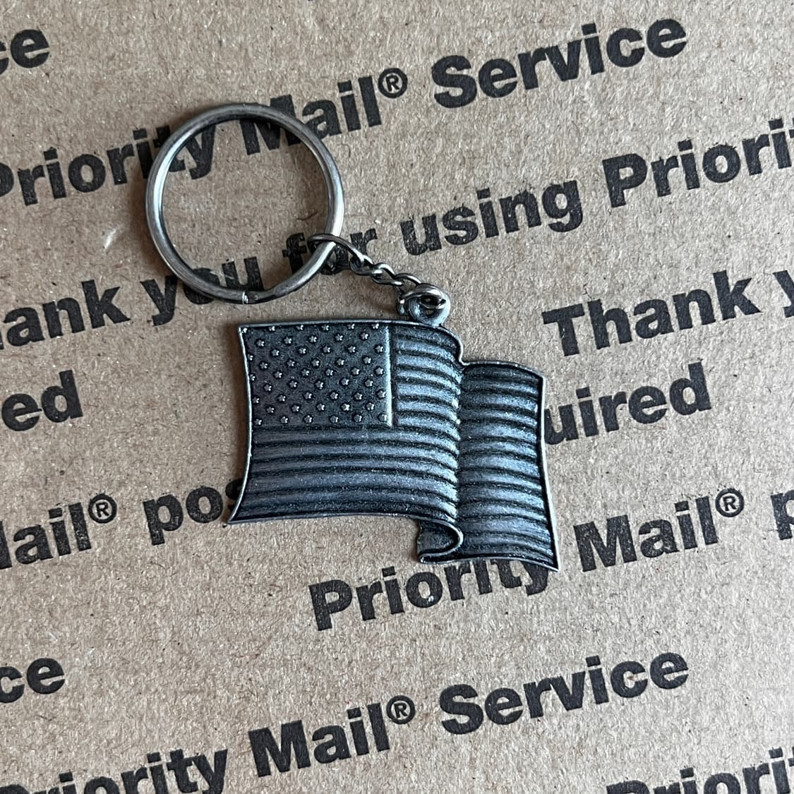 90s vtg American Flag Metal Keyring 상품이미지1