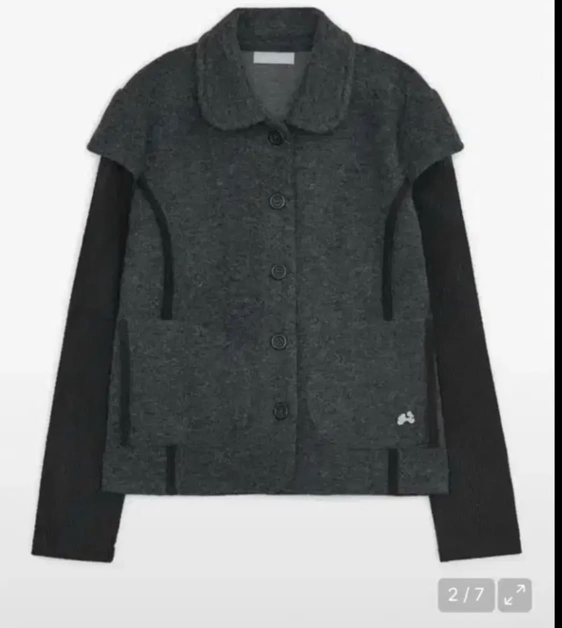 허그유어스킨 라운드 카라 니트 자켓 블랙 상품이미지1