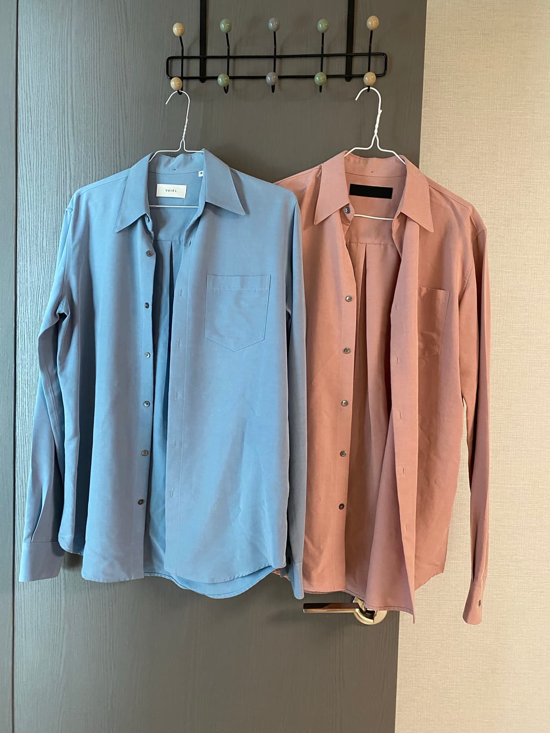 VUIEL 남방 핑크/블루 셔츠 2개 상품이미지1