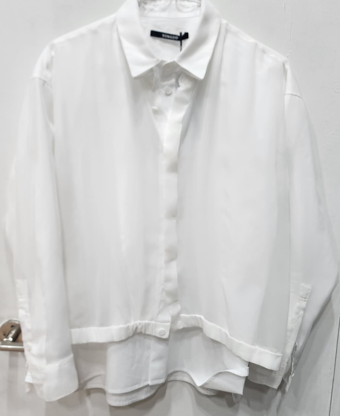 송지오 베일드 레이어드 셔츠 100 새제품 오버핏 상품이미지1