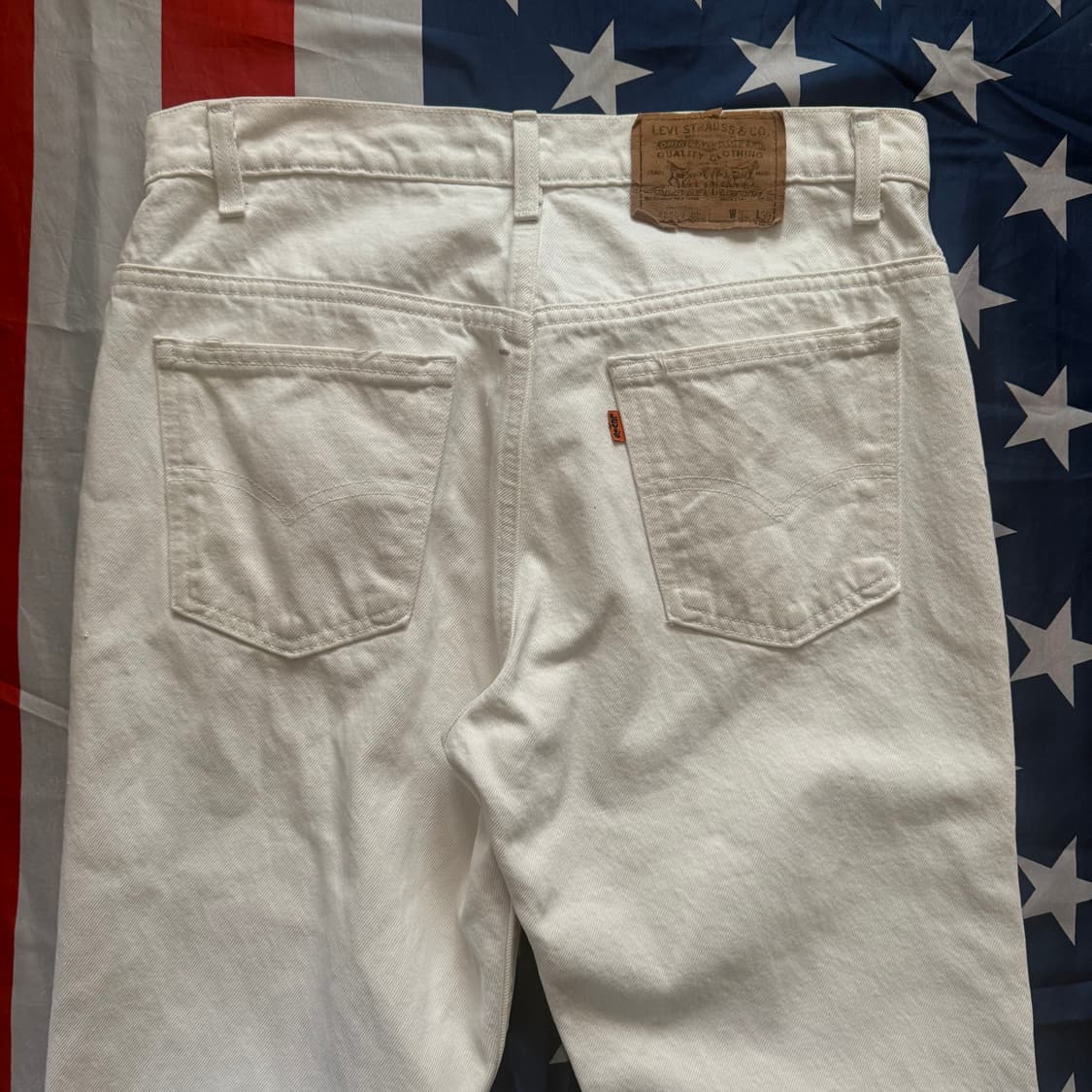 [34] Levi's 리바이스 90s 오렌지탭 화이트 데님 팬츠 -1 상품이미지8