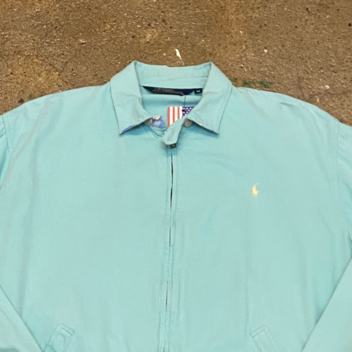 90s Made in USA 빈티지 폴로랄프로렌 민트 헤링본 스윙자켓 스 상품이미지2