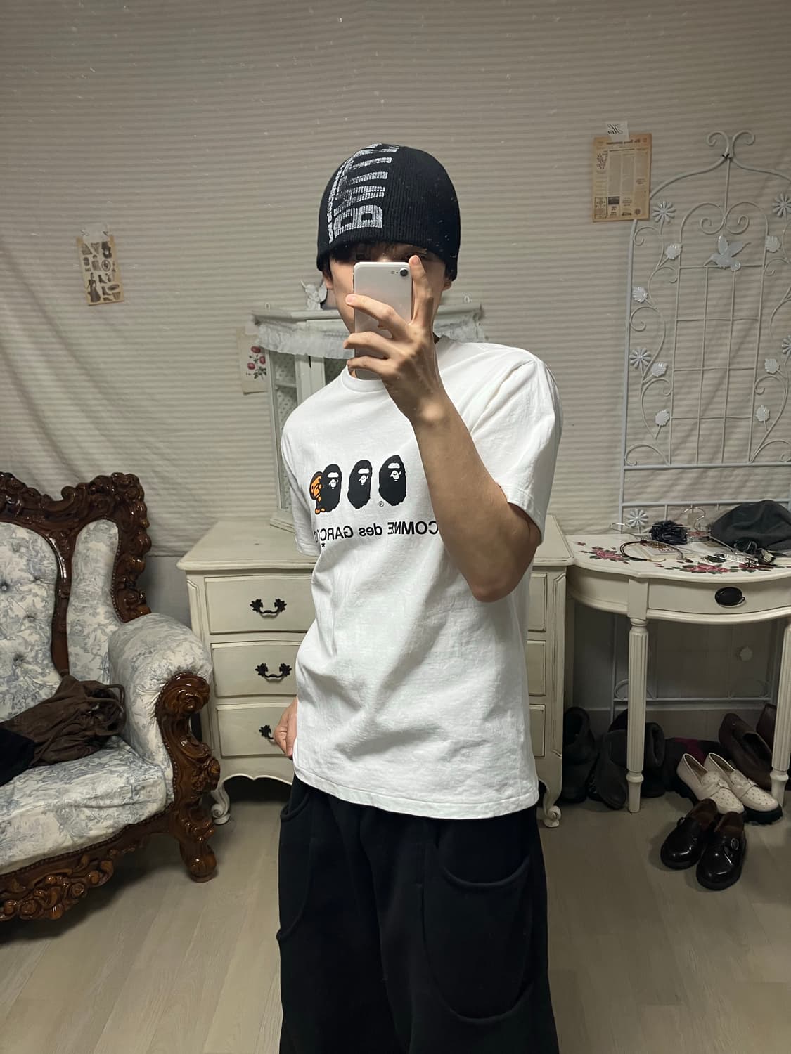 꼼데가르송 베이프 콜라보 반팔 상품이미지2