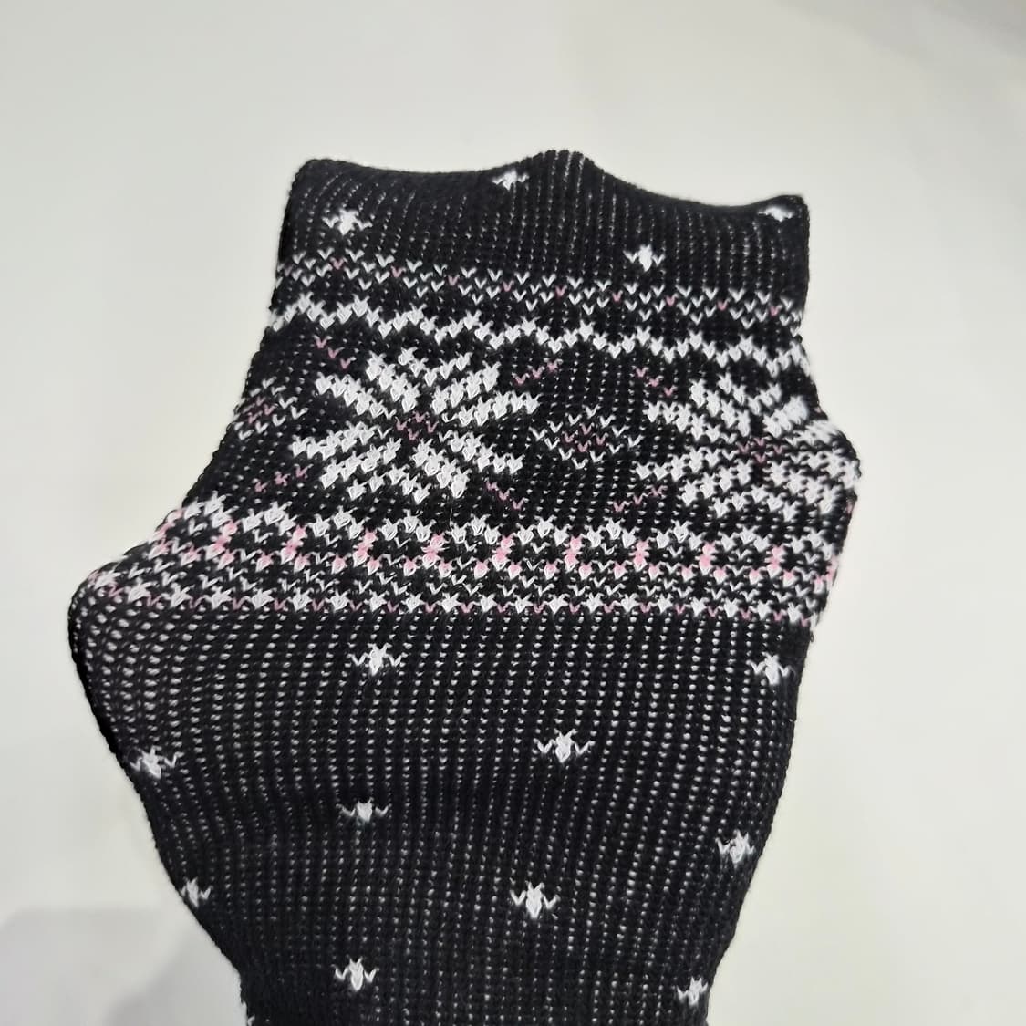 일본제 노르딕 눈꽃 패턴 겨울 니트 타이즈 상품이미지6