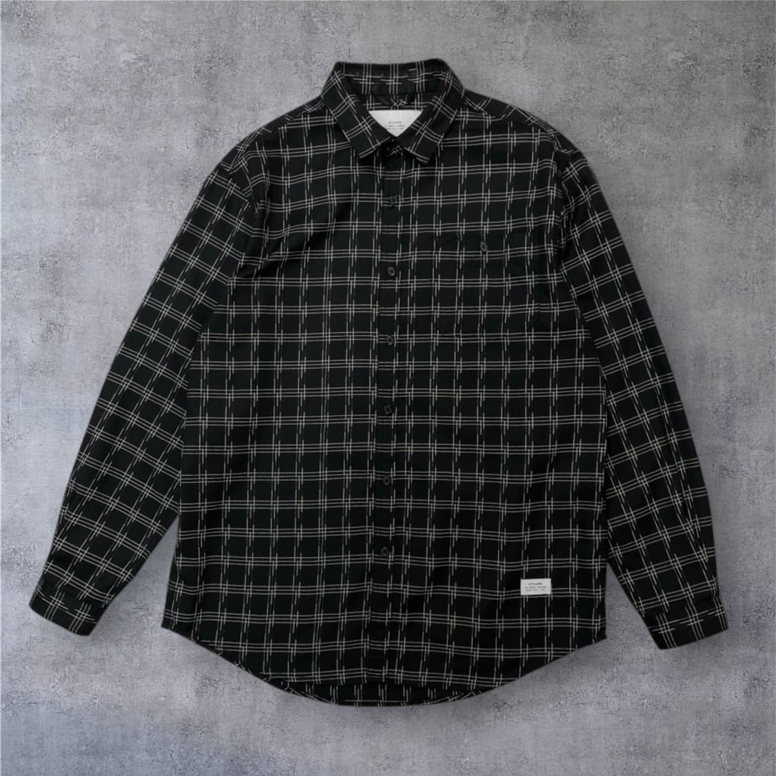 스탬피디 Stampd 블랙 체크 포켓 셔츠 S 상품이미지1