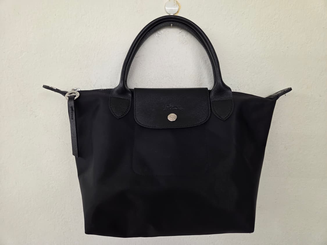 롱샴 르플리아쥬 블랙 토트백 M 상품이미지1