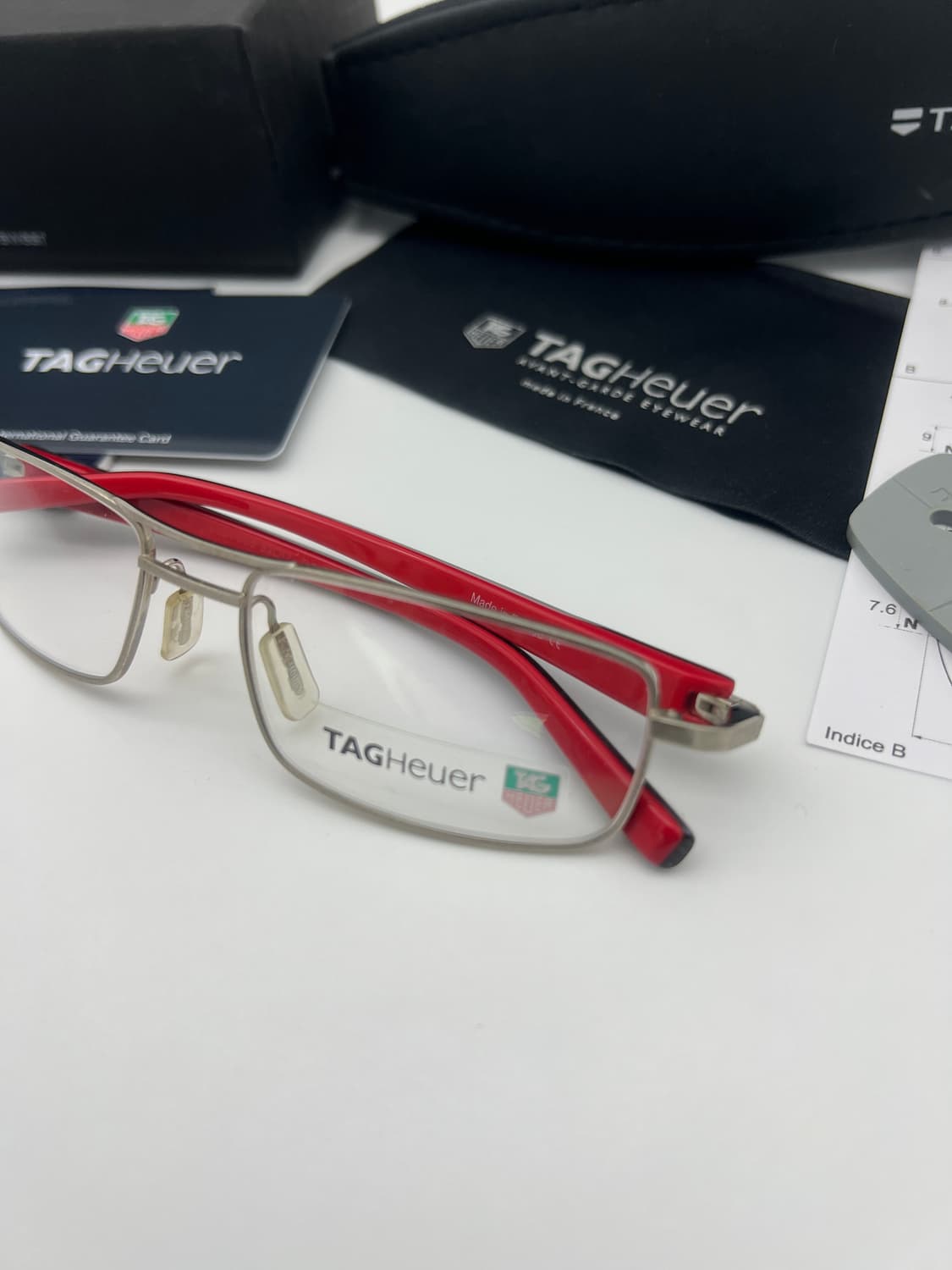 태그호이어 TAG Heuer 직사각 반무테 안경 TH 3001 005 상품이미지2