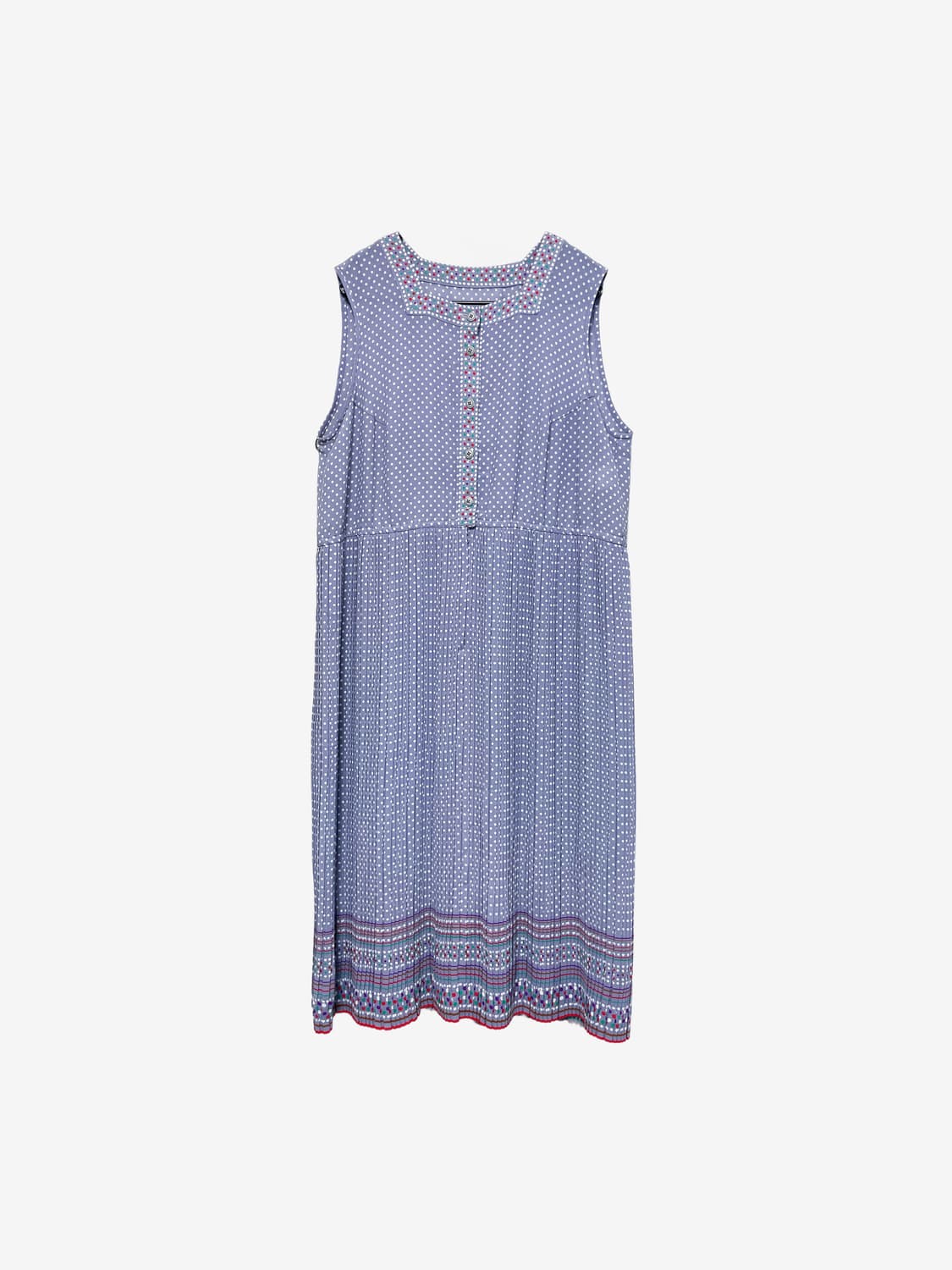 Dot Pattern Long Dress - Purple Gray 상품이미지4
