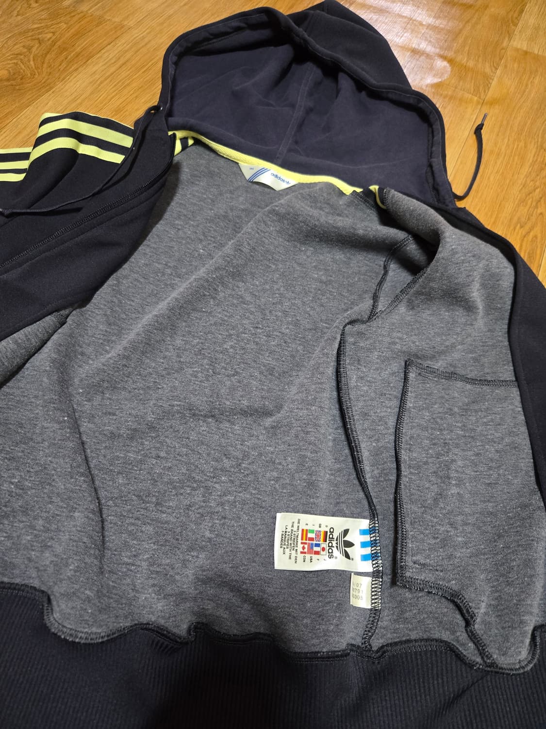 아디다스 후드 트랙탑 민트 불꽃  져지 상품이미지4