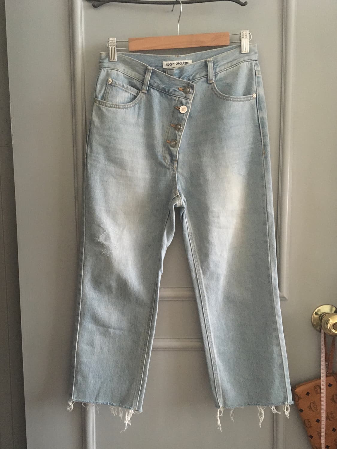 럭키슈에뜨 레터링 데님 팬츠 36 상품이미지1