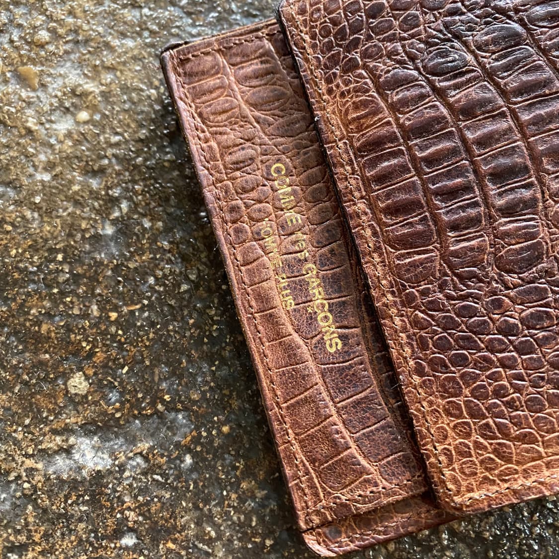 꼼데가르송 브라운 크로커 반지갑 상품이미지4