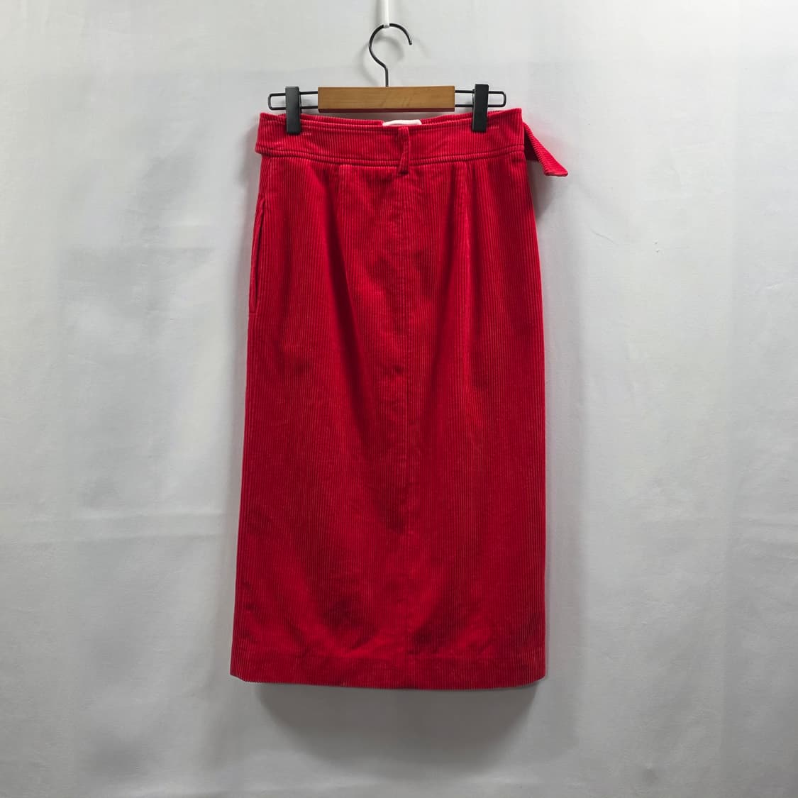 1128 SYSTEM 한섬 코듀로이  스커트 61 / 레드 / 벨트 세 상품이미지2