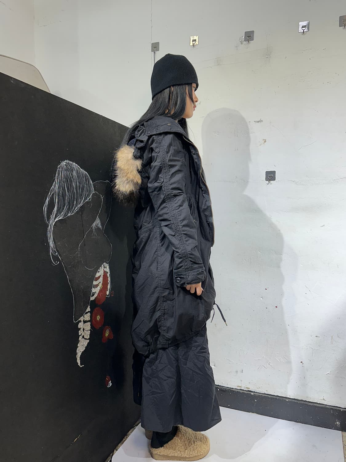 G.O.A 고아 가먼츠 피쉬테일 파카 개파카 빅후드 퍼 야상 자켓 L 상품이미지2