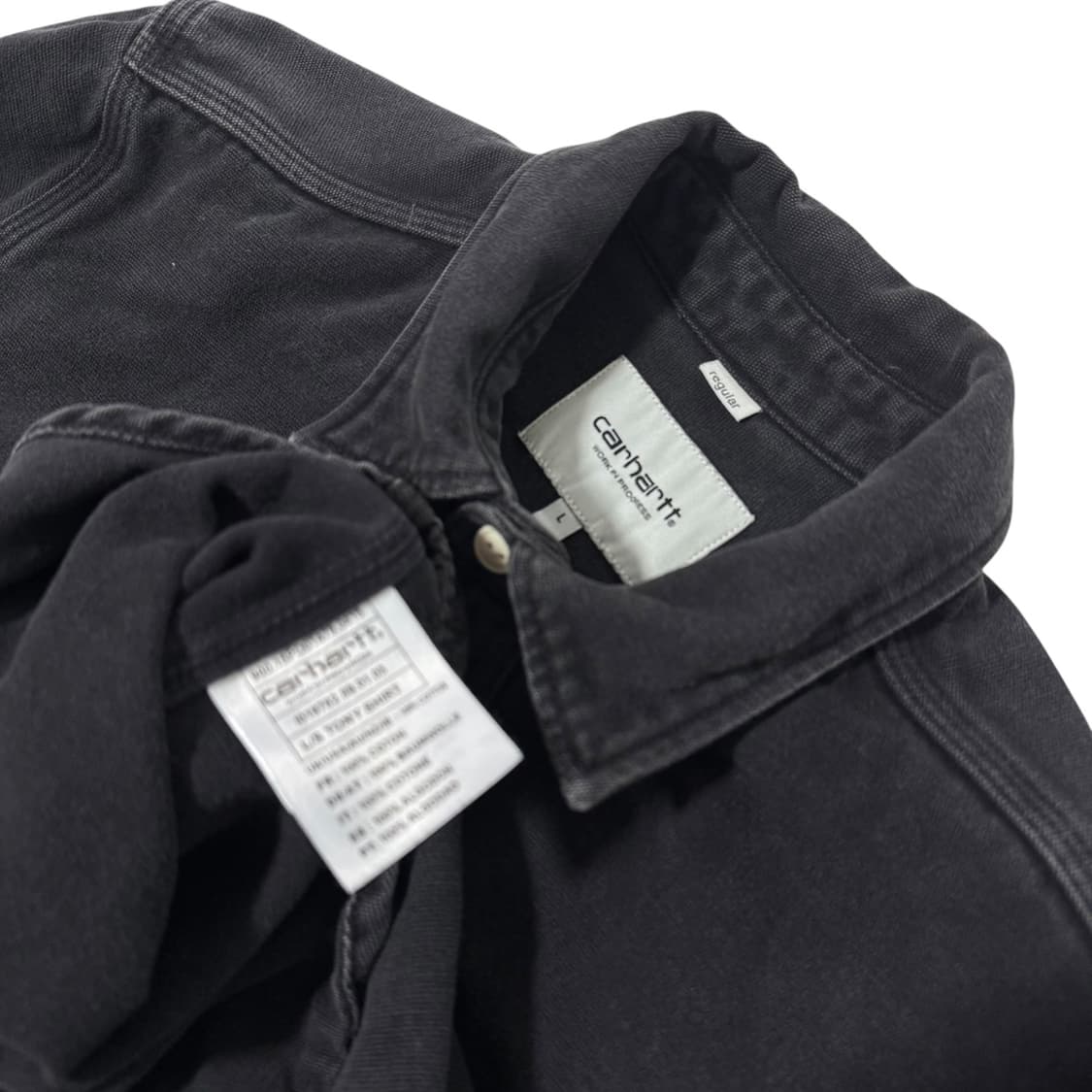 칼하트 블랙 워싱 오버 셔츠 상품이미지5