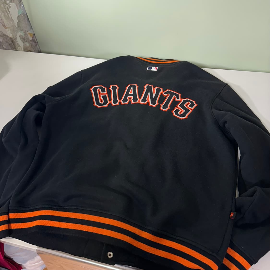 L 쿠퍼스타운 블랙 90‘s MLB 샌프란시스코 코튼 바시티자켓 상품이미지5